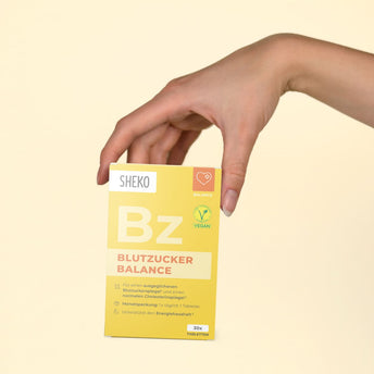 Hand mit Blutzucker Balance
