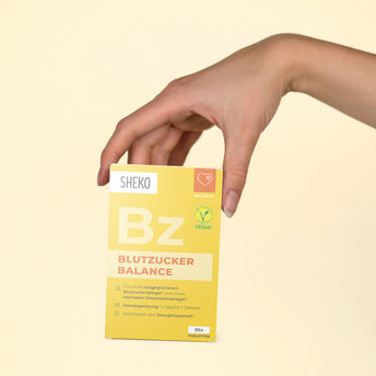 Hand mit Blutzucker Balance