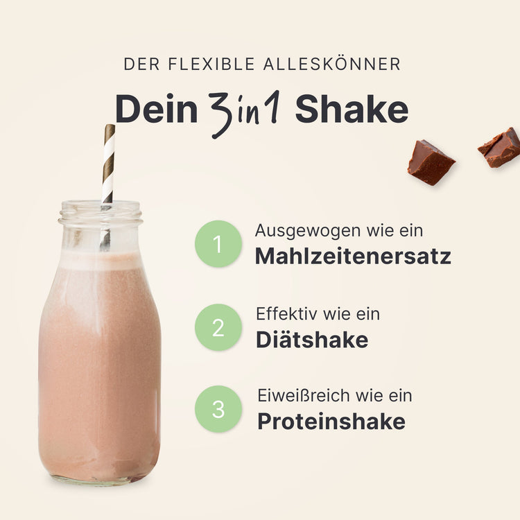 Shake monoporzione sostitutivo del pasto al cioccolato