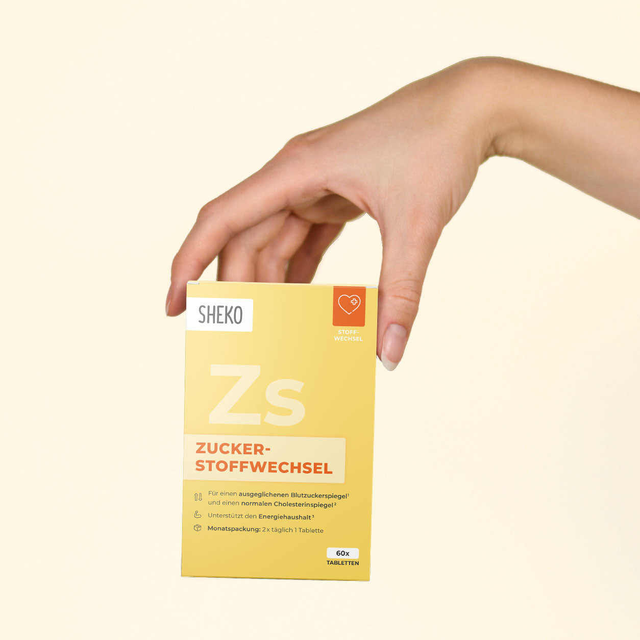 Hand mit Zuckerstoffwechsel