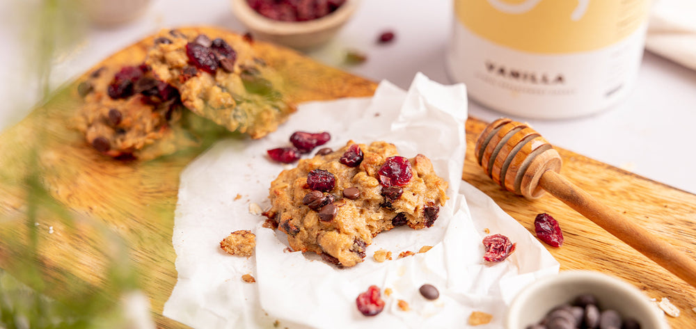 Haferkekse mit Schokodrops und Cranberries