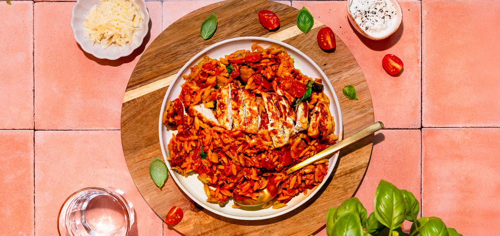 High Protein Hähnchen-Orzo-Bowl - SHEKO