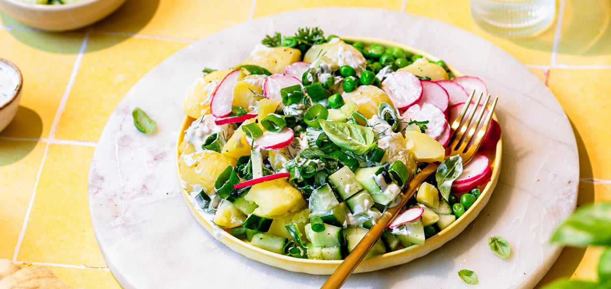 High-Protein Kartoffelsalat mit Joghurt-Dill-Dressing - SHEKO