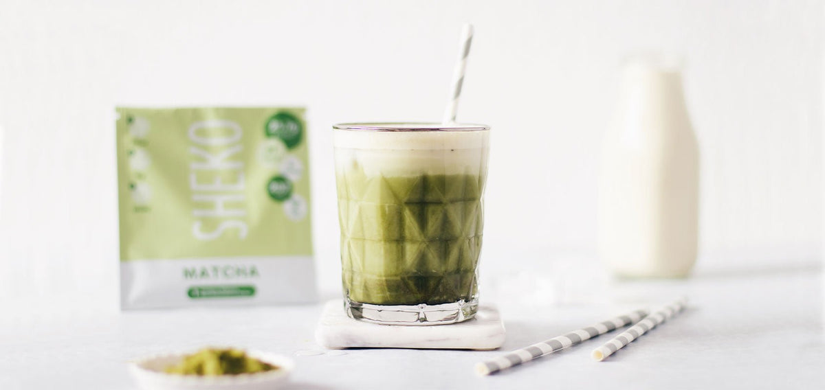 Iced Matcha Protein Latte - SHEKO