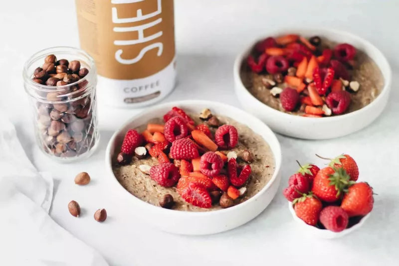 Protein Porridge mit Erdbeeren & Himbeeren