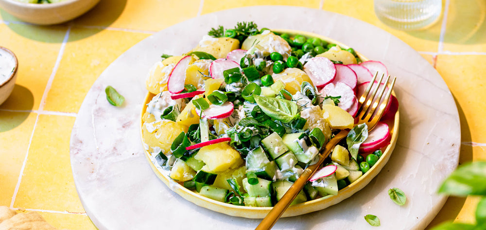 High-Protein Kartoffelsalat mit Joghurt-Dill-Dressing