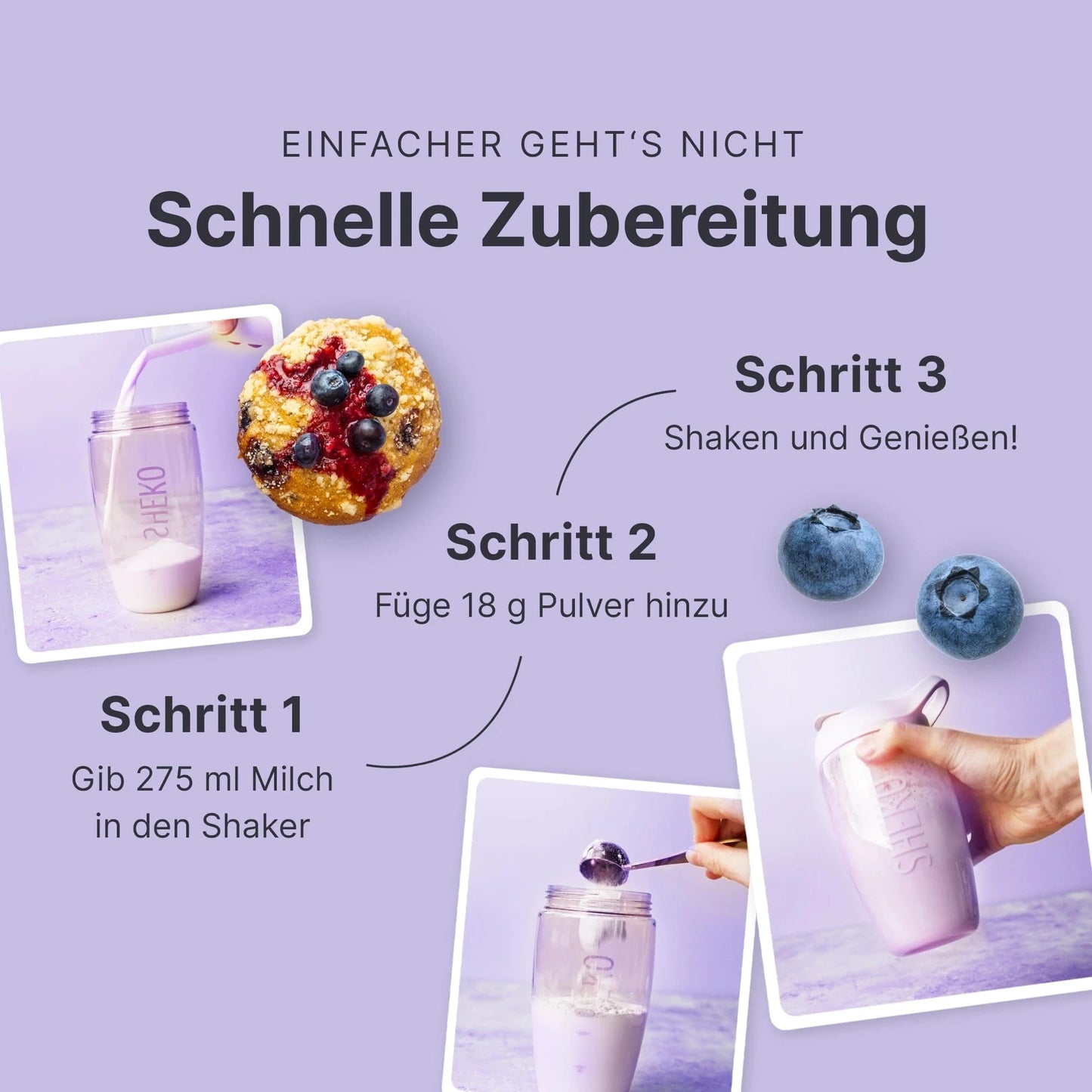 Balance Shake Blaubeer Muffin