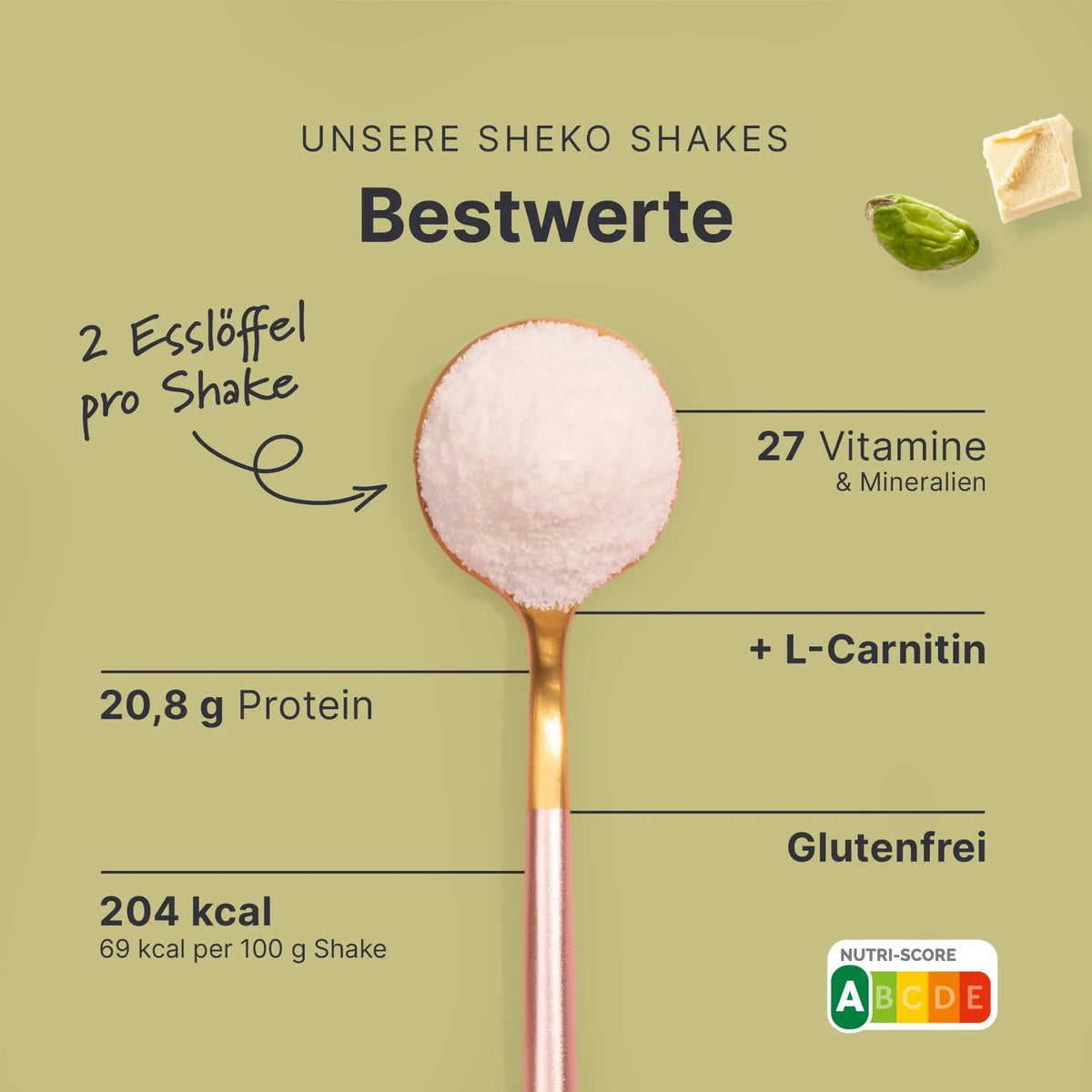 Balance Shake Weiße Schokolade Pistazie