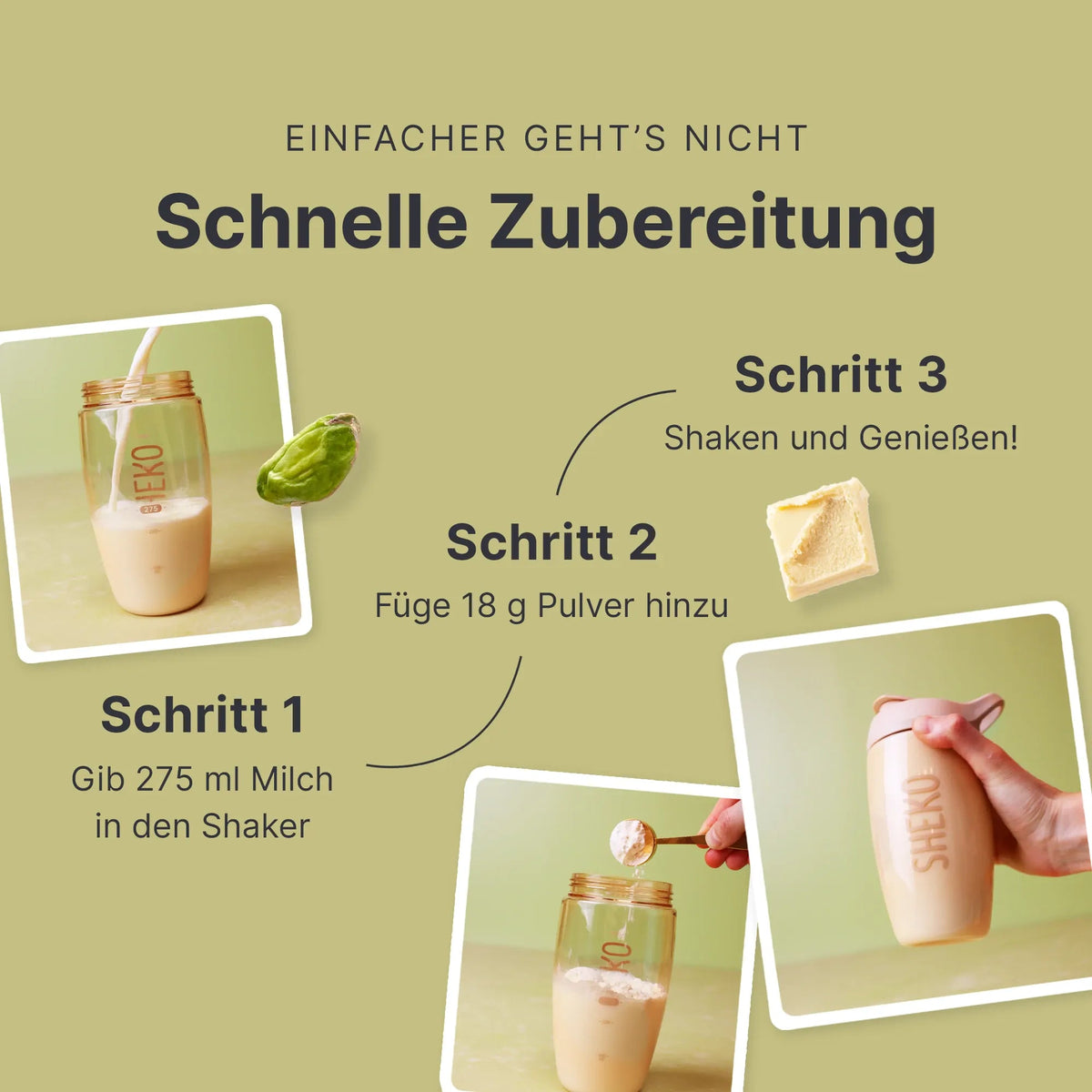 Balance Shake Weiße Schokolade Pistazie