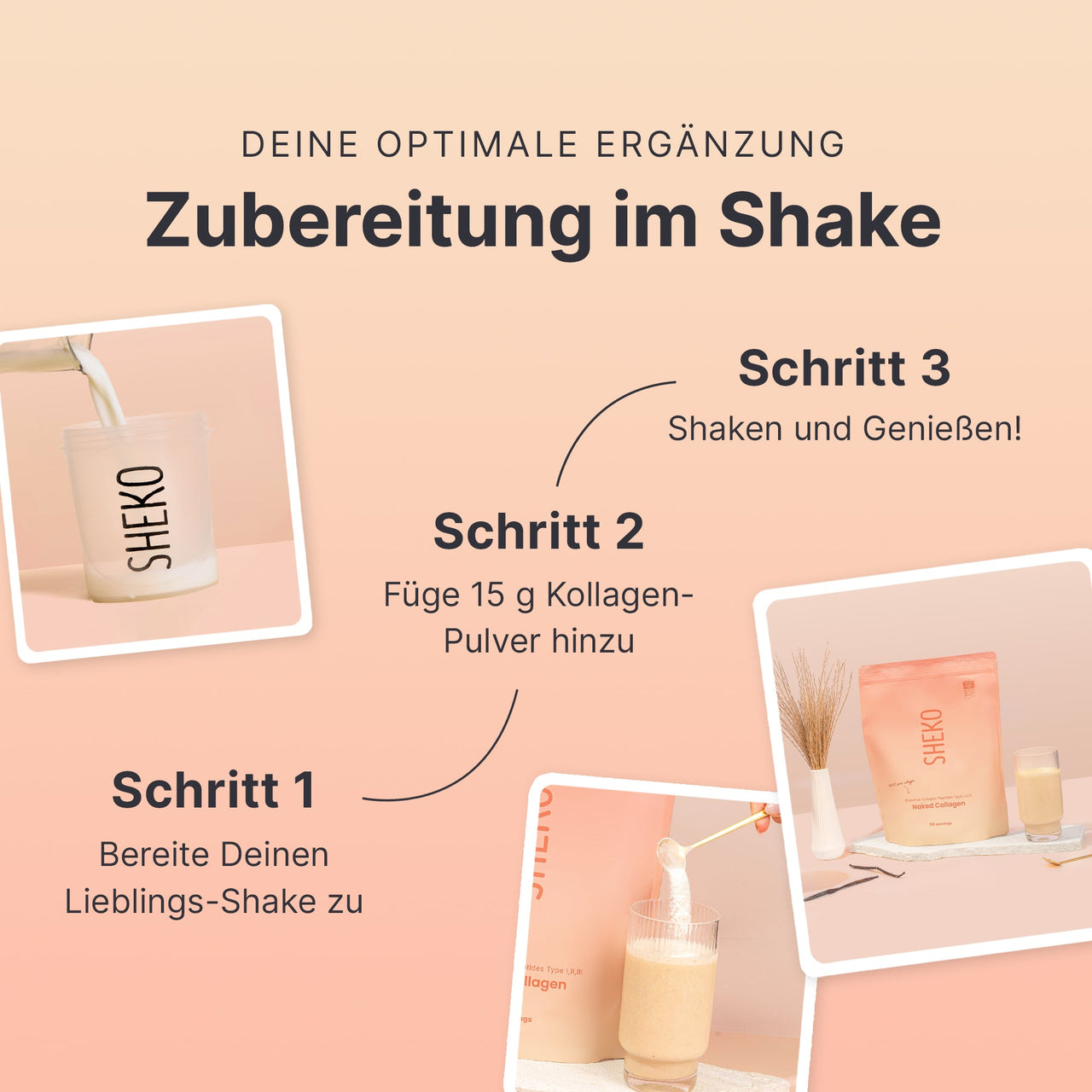 SHEKO Multi Kollagen Pulver – Zubereitung