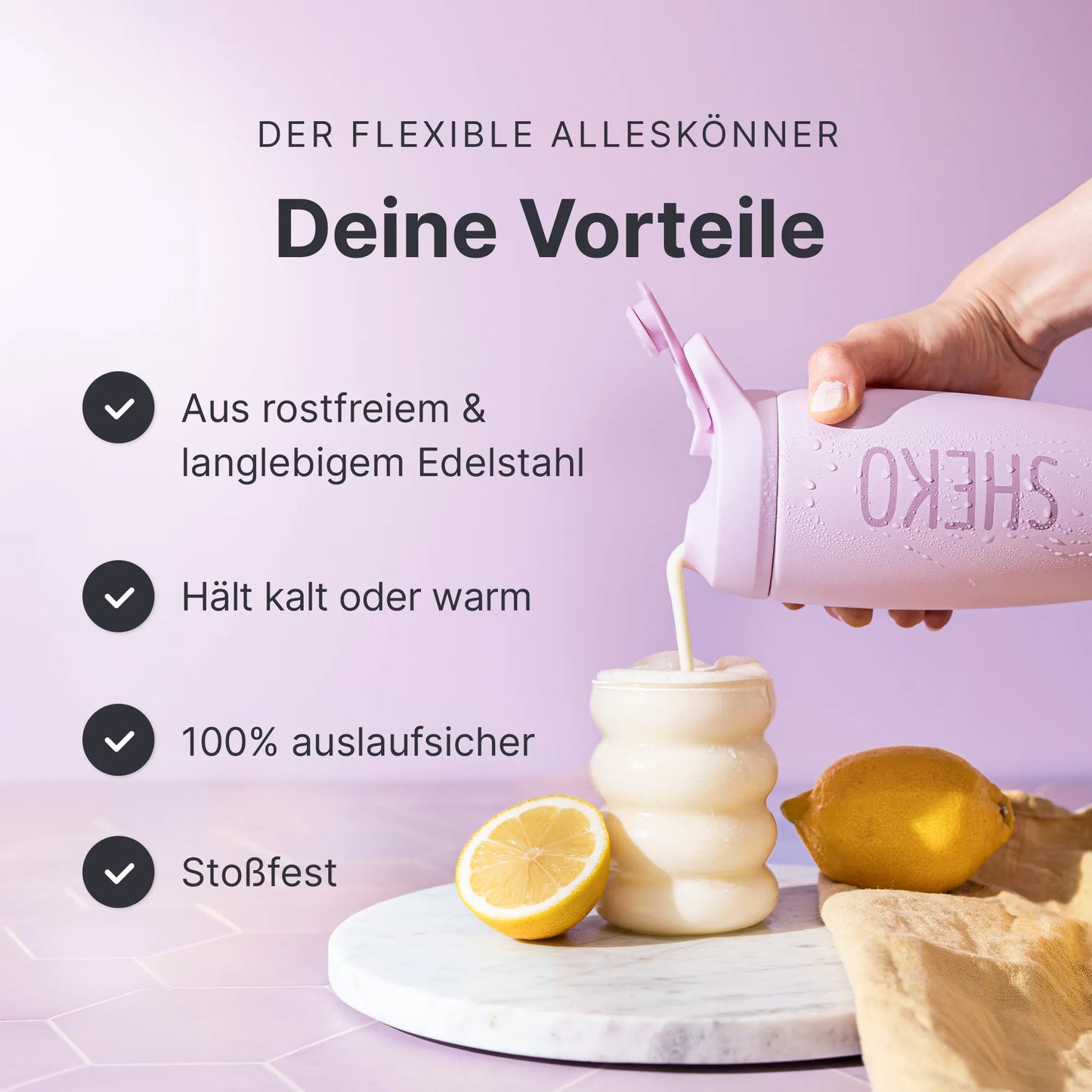 SHEKO Thermoshaker Pastell Violett