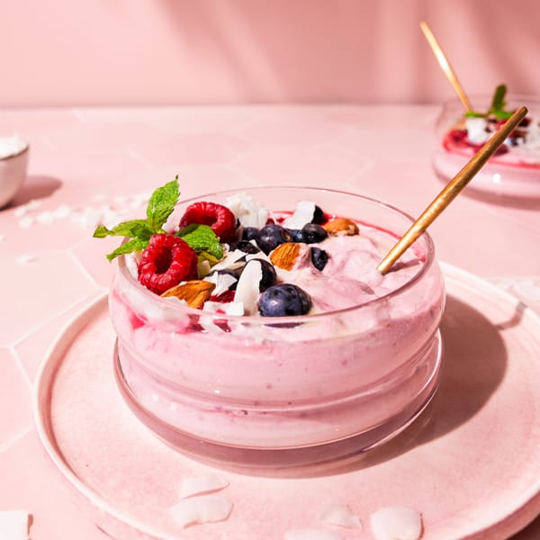 Top the smoothie bowl as desired.