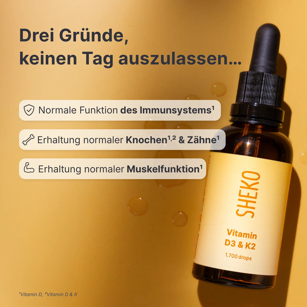 Vitamin D3 + K2 Tropfen